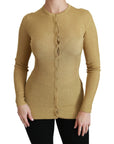 Dolce & Gabbana Elegant Long Sleeve Gold Cardigan