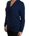 Dolce & Gabbana Elegant Blue Virgin Wool Cardigan