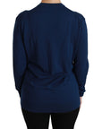 Dolce & Gabbana Elegant Blue Virgin Wool Cardigan