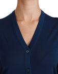 Dolce & Gabbana Elegant Blue Virgin Wool Cardigan