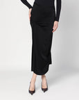 Victoria Beckham Victoria Beckham Black midi skirt with draping