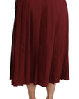 Dolce & Gabbana Elegant Red High Waist Virgin Wool Skirt