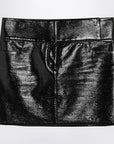 Courreges Courreges Courrèges Black Belted Vinyl Mini Skirt