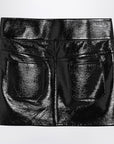 Courreges Courreges Courrèges Black Belted Vinyl Mini Skirt