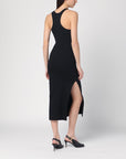 Courreges Courreges Courrèges Black ribbed midi dress