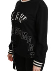 Dolce & Gabbana Chic Black Sequined Cotton Sweater