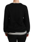 Dolce & Gabbana Chic Black Sequined Cotton Sweater