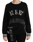Dolce & Gabbana Chic Black Sequined Cotton Sweater
