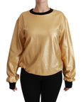 Dolce & Gabbana Elegant Gold Crew Neck Cotton Sweater