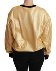 Dolce & Gabbana Elegant Gold Crew Neck Cotton Sweater