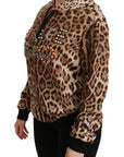 Dolce & Gabbana Elegant Leopard Print Hooded Sweater