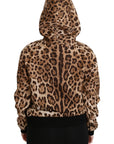 Dolce & Gabbana Elegant Leopard Print Hooded Sweater