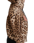Dolce & Gabbana Elegant Leopard Print Hooded Sweater