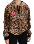 Dolce & Gabbana Elegant Leopard Print Hooded Sweater