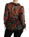 Dolce & Gabbana Elegant Floral Silk Long Sleeve Blouse