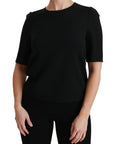 Dolce & Gabbana Elegant Black Stretch Blouse Top