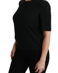 Dolce & Gabbana Elegant Black Stretch Blouse Top