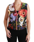 Dolce & Gabbana Multicolor Brocade Floral Sleeveless Vest
