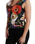 Dolce & Gabbana Multicolor Brocade Floral Sleeveless Vest