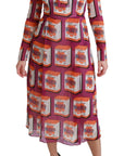 Dolce & Gabbana Elegant Bellezza Print Silk Maxi Dress