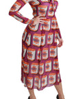 Dolce & Gabbana Elegant Bellezza Print Silk Maxi Dress