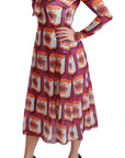 Dolce & Gabbana Elegant Bellezza Print Silk Maxi Dress