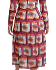 Dolce & Gabbana Elegant Bellezza Print Silk Maxi Dress
