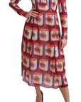 Dolce & Gabbana Elegant Bellezza Print Silk Maxi Dress