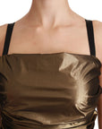 Dolce & Gabbana Bronze Bodycon Sheath Mini Dress