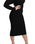 Dolce & Gabbana Elegant Black Bodycon Sheath Midi Dress