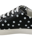 Dolce & Gabbana Black Polka Dotted Leather Sneakers