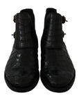 Dolce & Gabbana Elegant Derby Brogue Boots in Exotic Leather