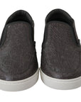 Dolce & Gabbana Elegant Gray Caiman Leather Loafers