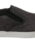 Dolce & Gabbana Elegant Gray Caiman Leather Loafers