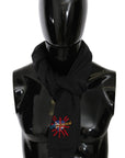 Dolce & Gabbana Chic Woolen Embroidered Men's Scarf