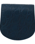 Dolce & Gabbana Sleek Blue Caimano Condom Case Wallet