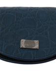 Dolce & Gabbana Sleek Blue Caimano Condom Case Wallet