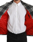 Dolce & Gabbana Elegant Gray Check Double Breasted Coat