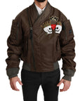 Dolce & Gabbana Sequined Double-Breasted Bomber Jacket