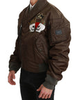 Dolce & Gabbana Sequined Double-Breasted Bomber Jacket