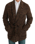 Dolce & Gabbana Elegant Brown Alpaca Blend Belted Cape Jacket