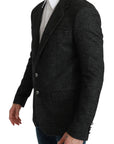 Dolce & Gabbana Elegant Gray Plaid Slim Fit Blazer