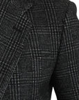 Dolce & Gabbana Elegant Gray Plaid Slim Fit Blazer