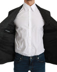 Dolce & Gabbana Elegant Gray Plaid Slim Fit Blazer