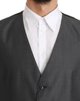 Dolce & Gabbana Elegant Gray Wool Blend Dress Vest