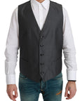 Dolce & Gabbana Elegant Gray Wool Blend Dress Vest