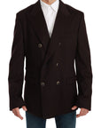 Dolce & Gabbana Elegant Bordeaux Taormina Cashmere Blazer
