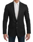 Dolce & Gabbana Elegant Gray Slim Fit Formal Blazer