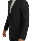 Dolce & Gabbana Elegant Gray Slim Fit Formal Blazer