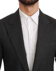 Dolce & Gabbana Elegant Gray Slim Fit Formal Blazer
